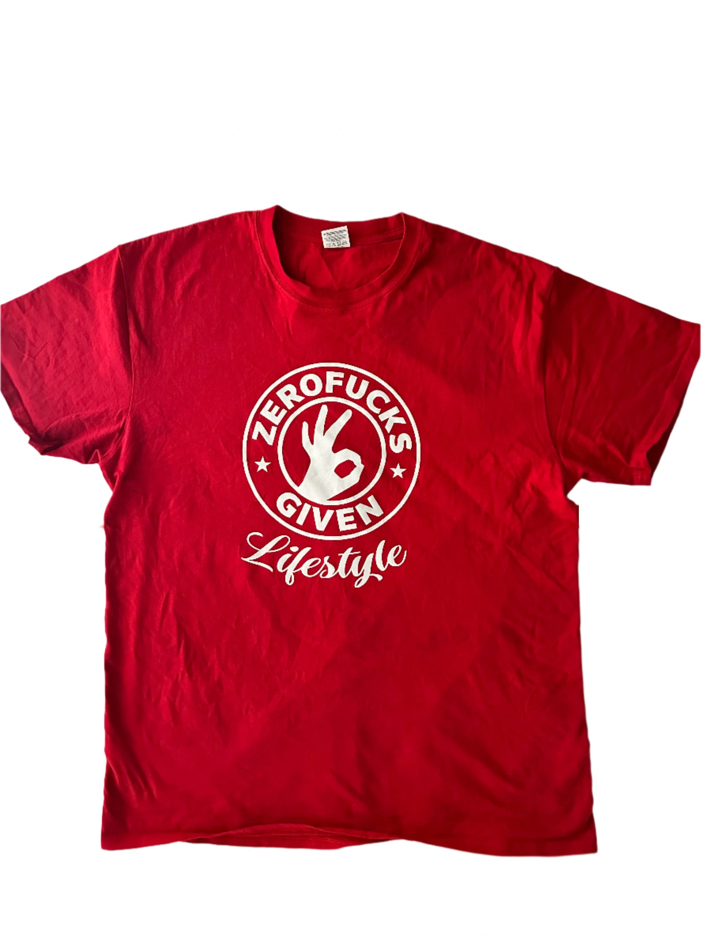 Zero Fucks Given Classic Red Tee