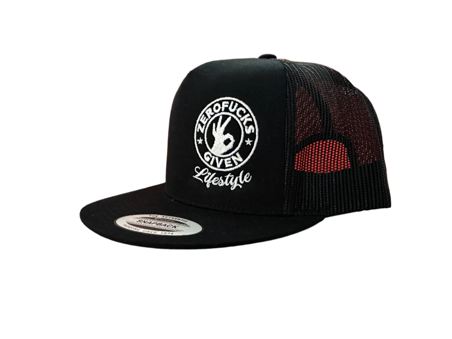 Zero Fucks Given Trucker Hats Flat Brim