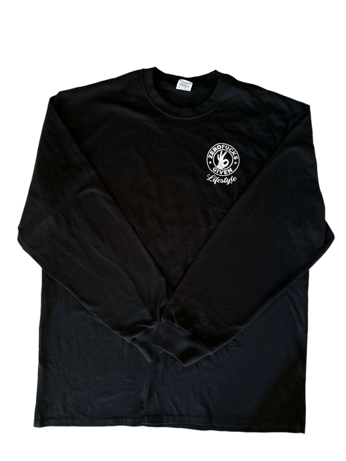 Zero Fucks Given Long Sleeve Black