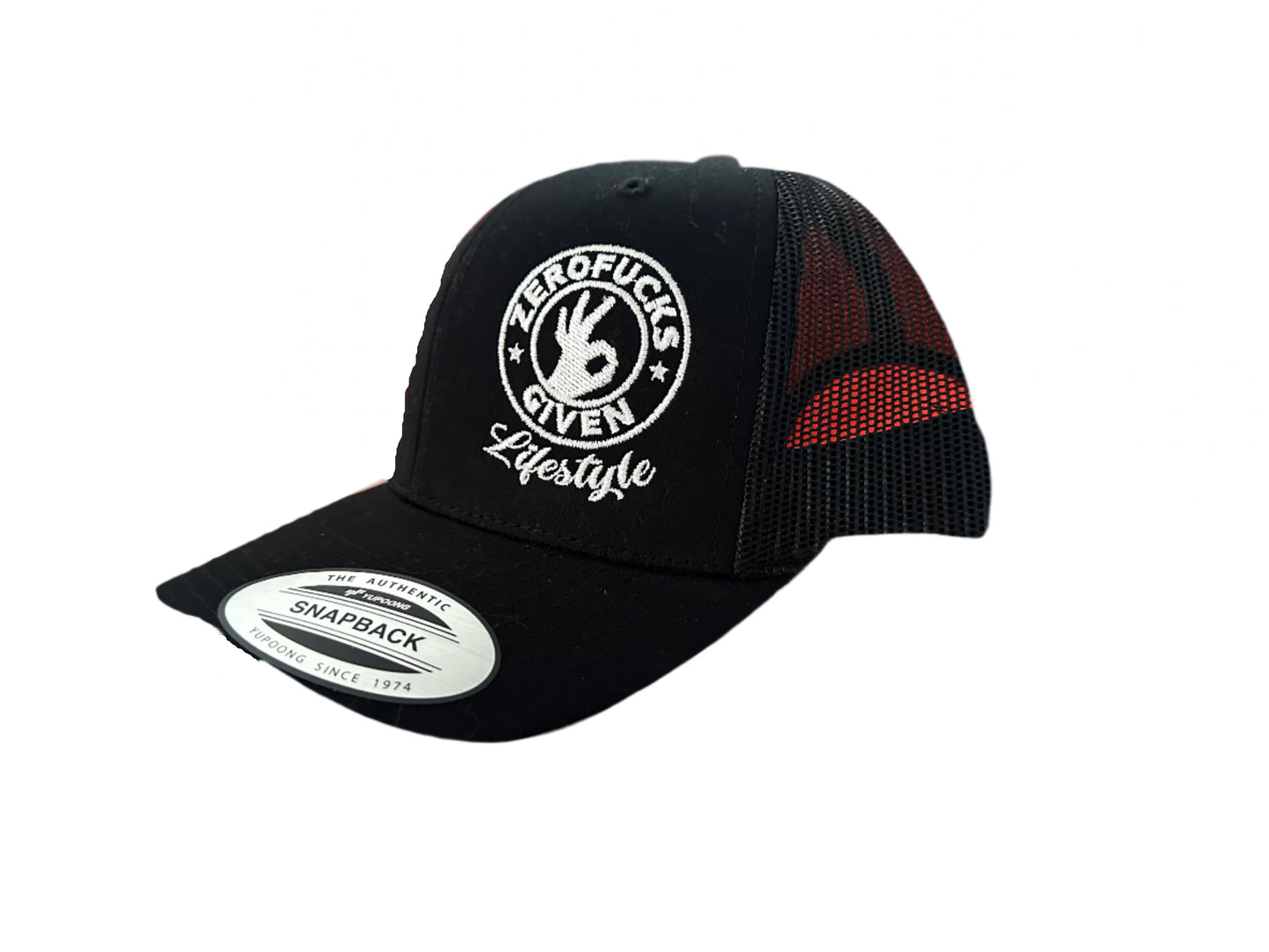 Zero Fucks Given Black Trucker Hats