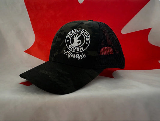 Black Camo Hat